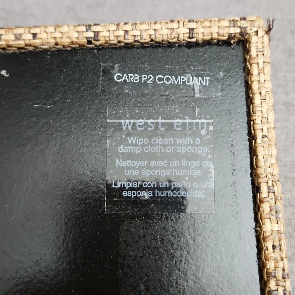 West Elm Square Raffia Tray